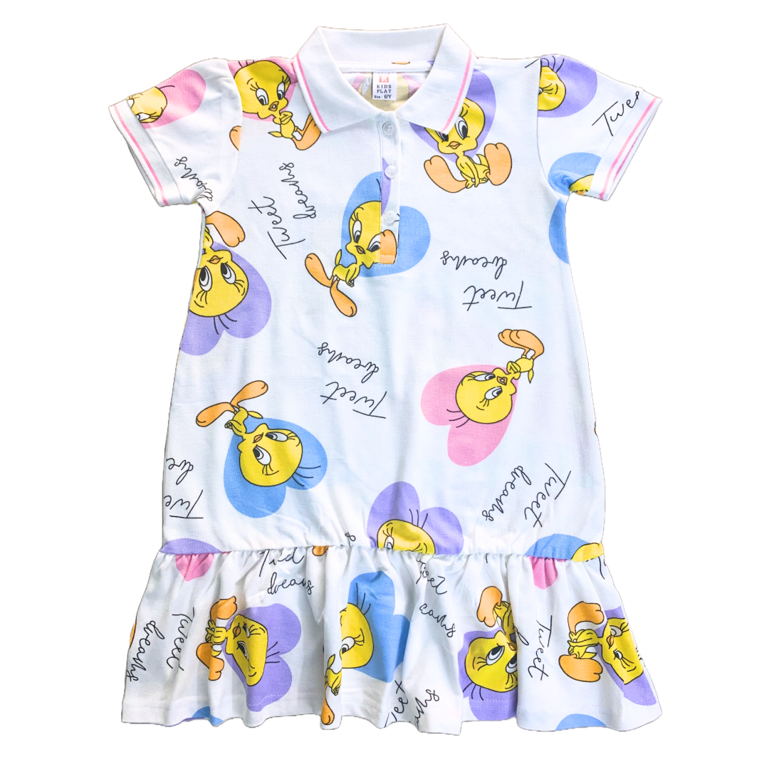 Tweety Bird Frock (White)