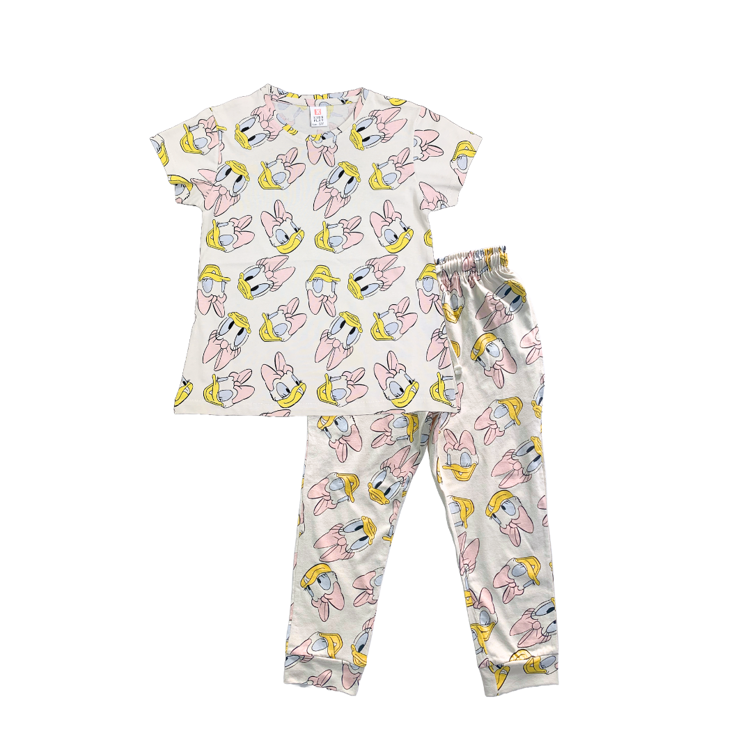 Kids Daisy Pyjama Set (Beige)