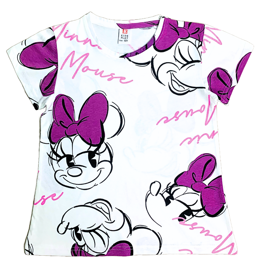 Kids Minnie Pyjama Set (White)