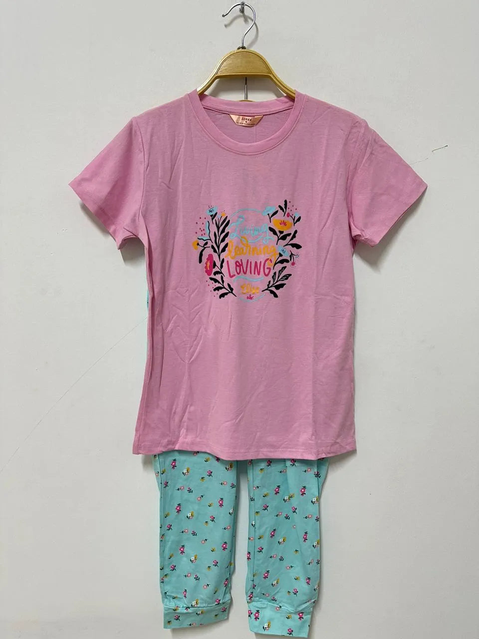 Printed Tshirt And Pyjamas Set