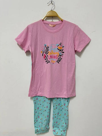 Printed Tshirt And Pyjamas Set