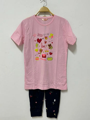 Printed Tshirt And Pyjamas Set