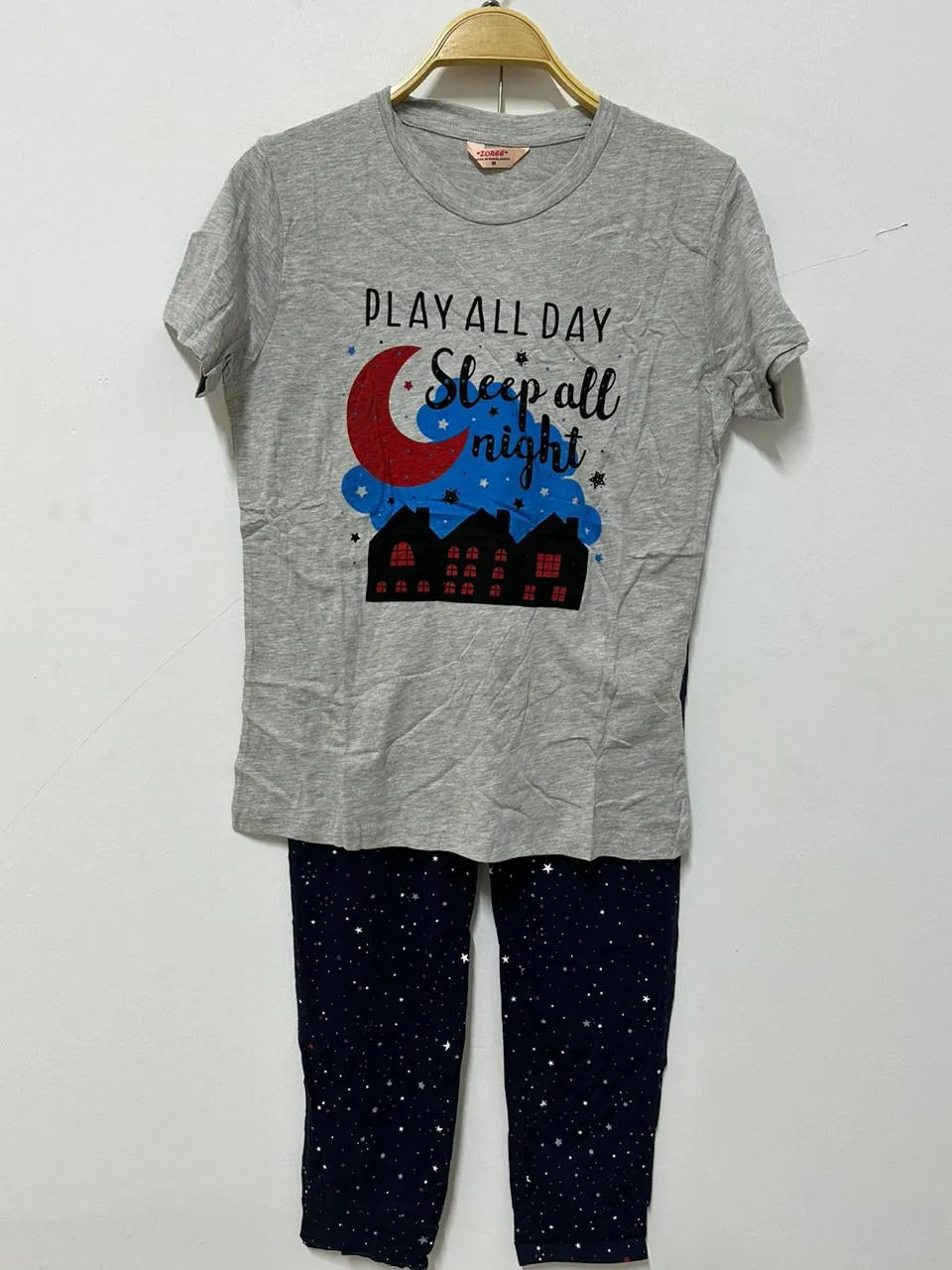 Printed Tshirt And Pyjamas Set