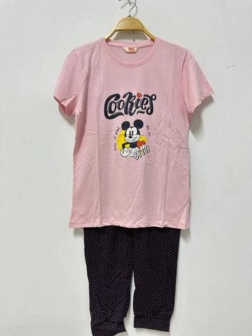 Printed Tshirt And Pyjamas Set