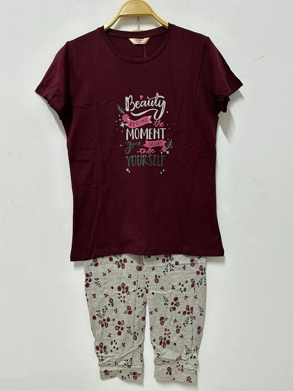 Printed Tshirt And Pyjamas Set